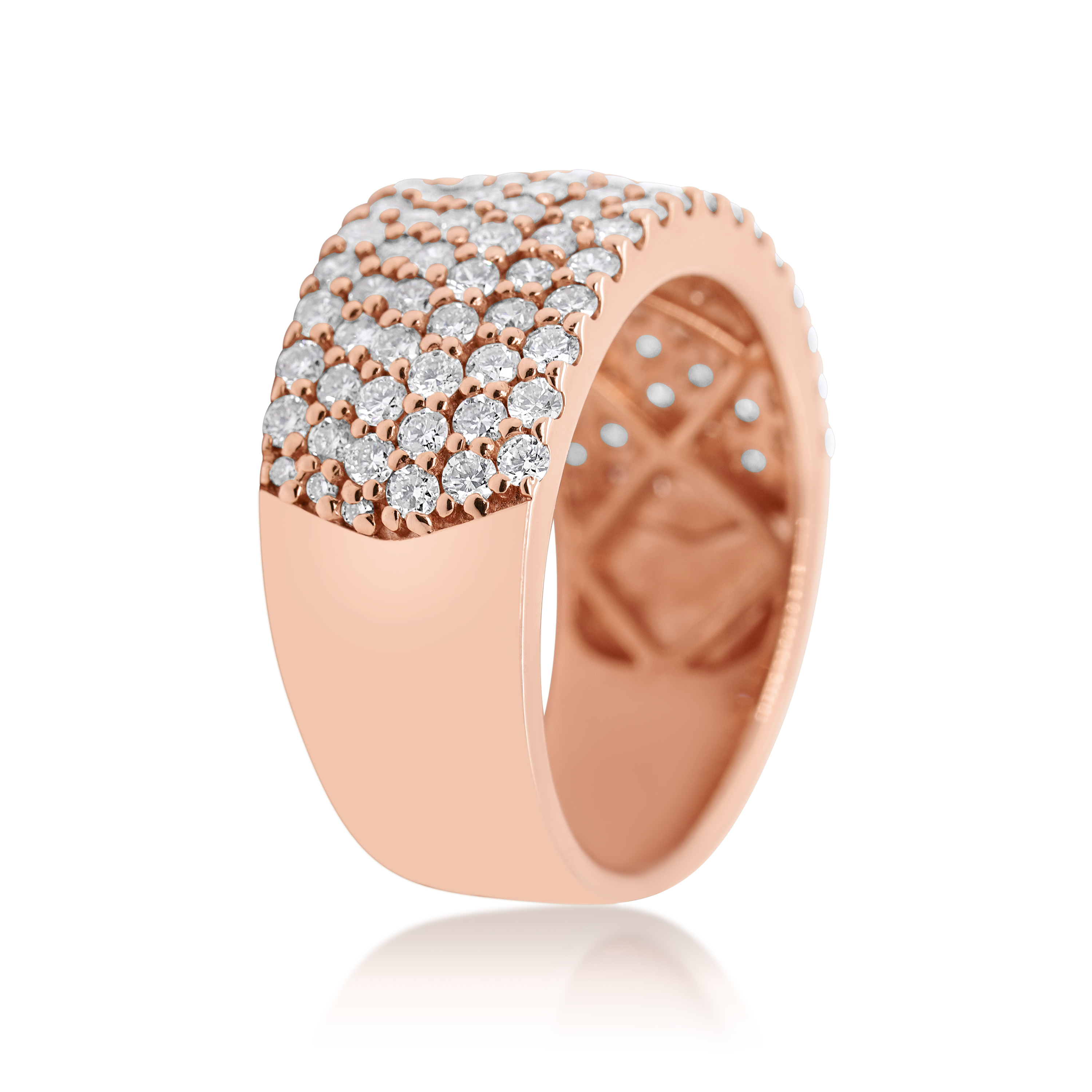 Diamond Ring  2.60 ct. 14K Rose Gold